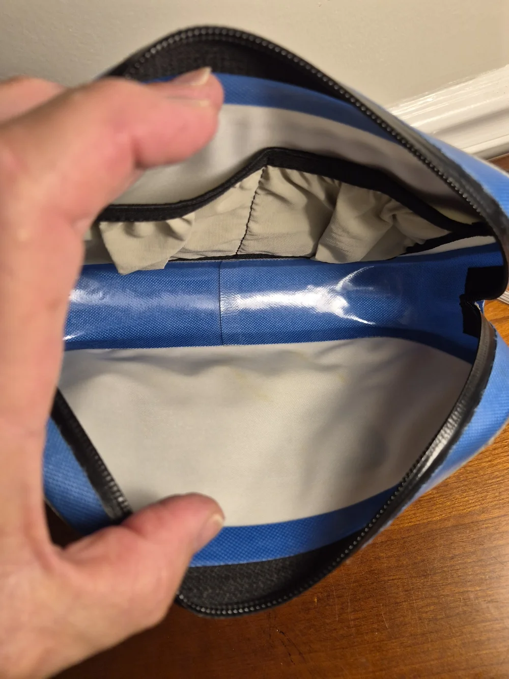 YETI Blue and Gray 1st Gen. Zipper Sidekick Dry Gear Soft Storage Case